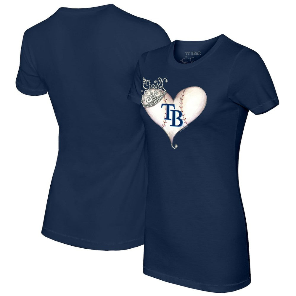 MLB Tampa Bay Rays Tiny Turnip Women's Tiara Heart T-Shirt