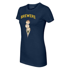 MLB Milwaukee Brewers Tiny Turnip Women's Triple Scoop T-Shirt