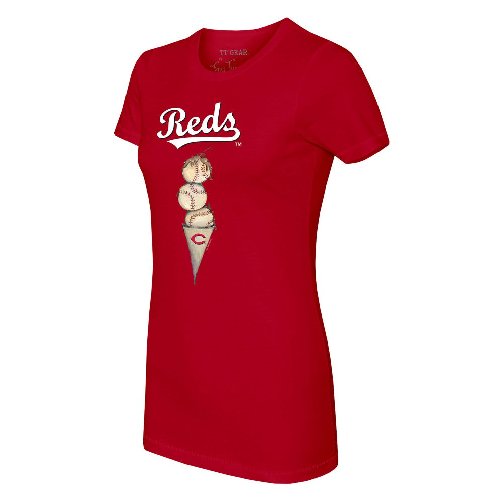 MLB Cincinnati Reds Tiny Turnip Women's Triple Scoop T-Shirt