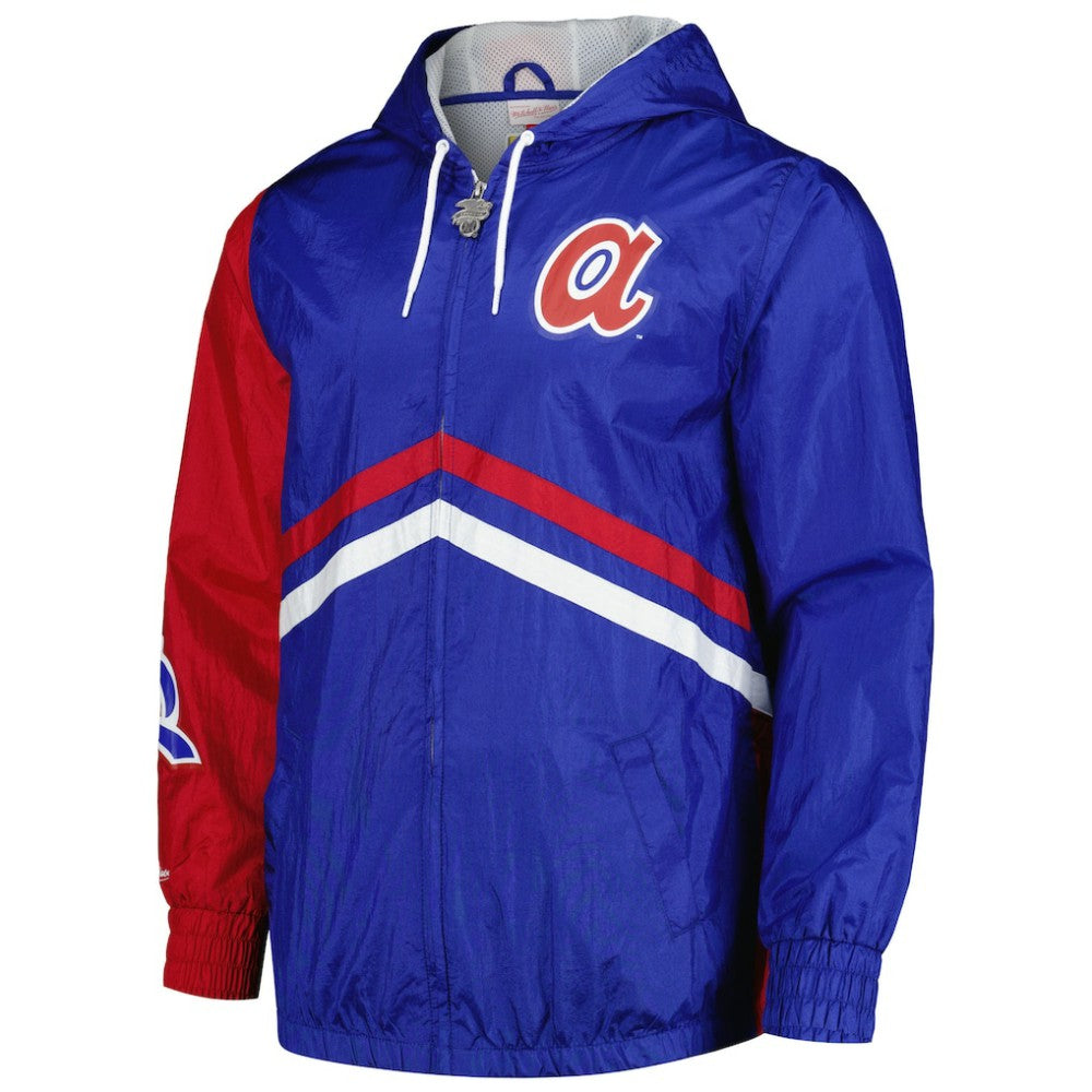 MLB Atlanta Braves Mitchell & Ness Undeniable Full-Zip Hoodie Windbreaker Jacket