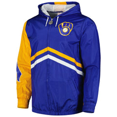 MLB Milwaukee Brewers Mitchell & Ness Undeniable Full-Zip Hoodie Windbreaker Jacket