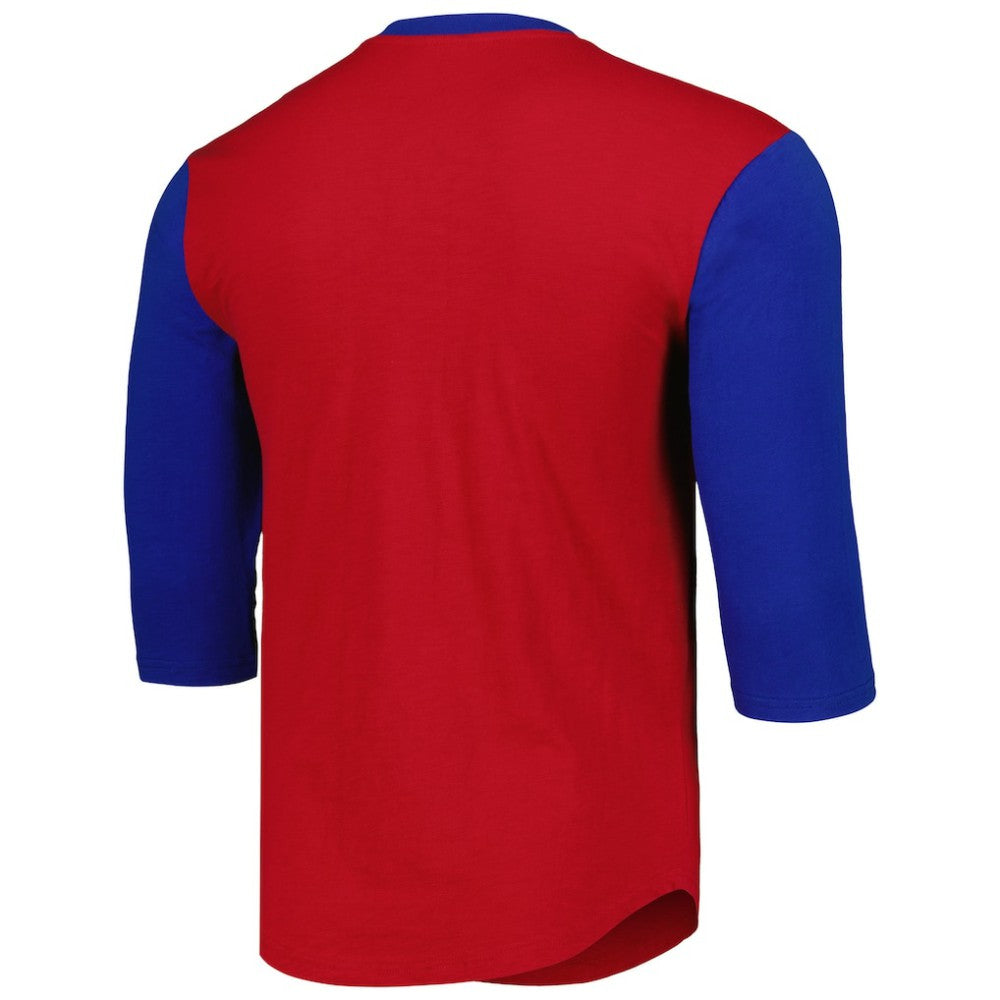 MLB Chicago Cubs Mitchell & Ness Cooperstown Collection Legendary Slub Henley 3/4-Sleeve T-Shirt