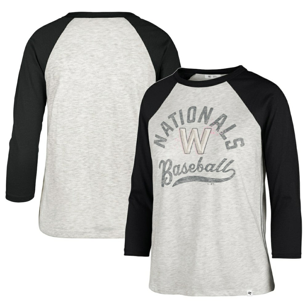 MLB Washington Nationals '47 Women's City Connect Retro Daze Ava Raglan 3/4-Sleeve T-Shirt