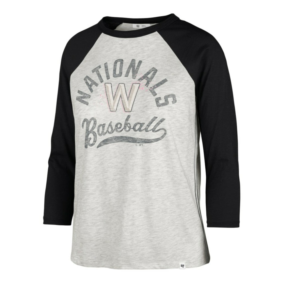 MLB Washington Nationals '47 Women's City Connect Retro Daze Ava Raglan 3/4-Sleeve T-Shirt