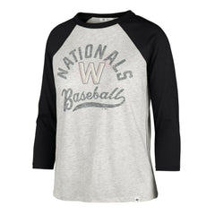MLB Washington Nationals '47 Women's City Connect Retro Daze Ava Raglan 3/4-Sleeve T-Shirt