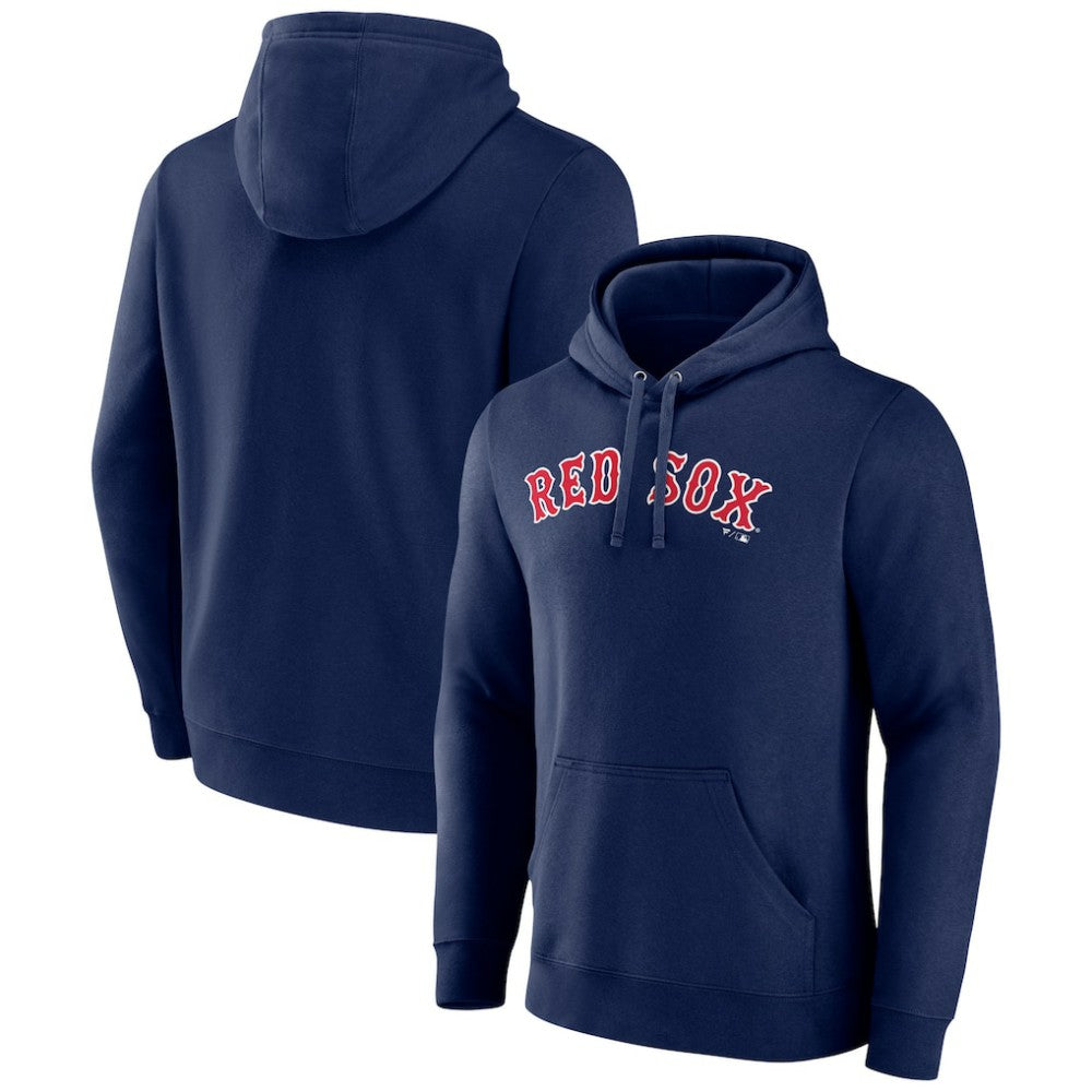 MLB Boston Red Sox Official Wordmark Fitted Pullover Hoodie