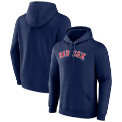 MLB Boston Red Sox Official Wordmark Fitted Pullover Hoodie