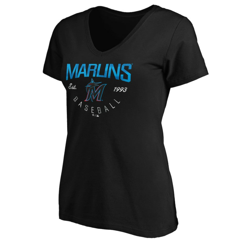 MLB Miami Marlins Women's Core Live For It V-Neck T-Shirt
