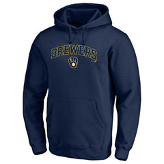 MLB Milwaukee Brewers Team Lock Up Wordmark Pullover Hoodie
