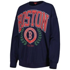 MLB Boston Red Sox Mitchell & Ness Women's Logo Lt 2.0 Pullover Sweatshirt