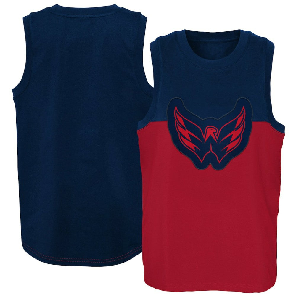 NHL Red/Navy Washington Capitals Youth Revitalize Tank Top