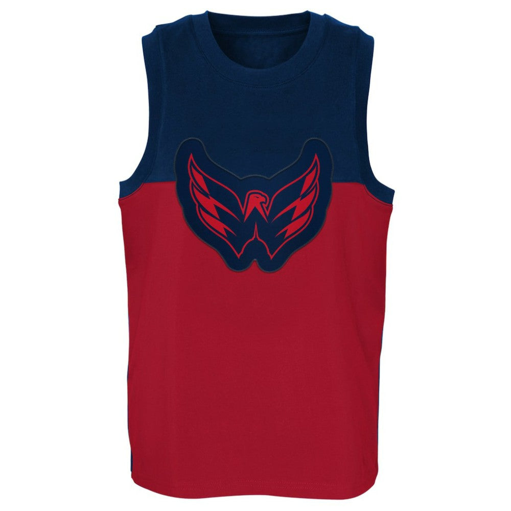 NHL Red/Navy Washington Capitals Youth Revitalize Tank Top
