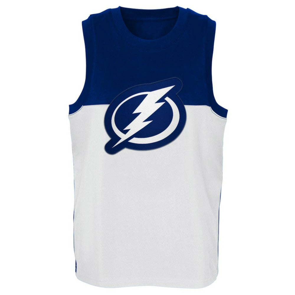 NHL White/Blue Tampa Bay Lightning Youth Revitalize Tank Top