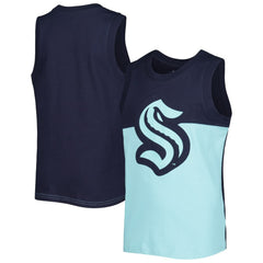 NHL Light Blue/Dark Sea Blue Seattle Kraken Youth Revitalize Tank Top