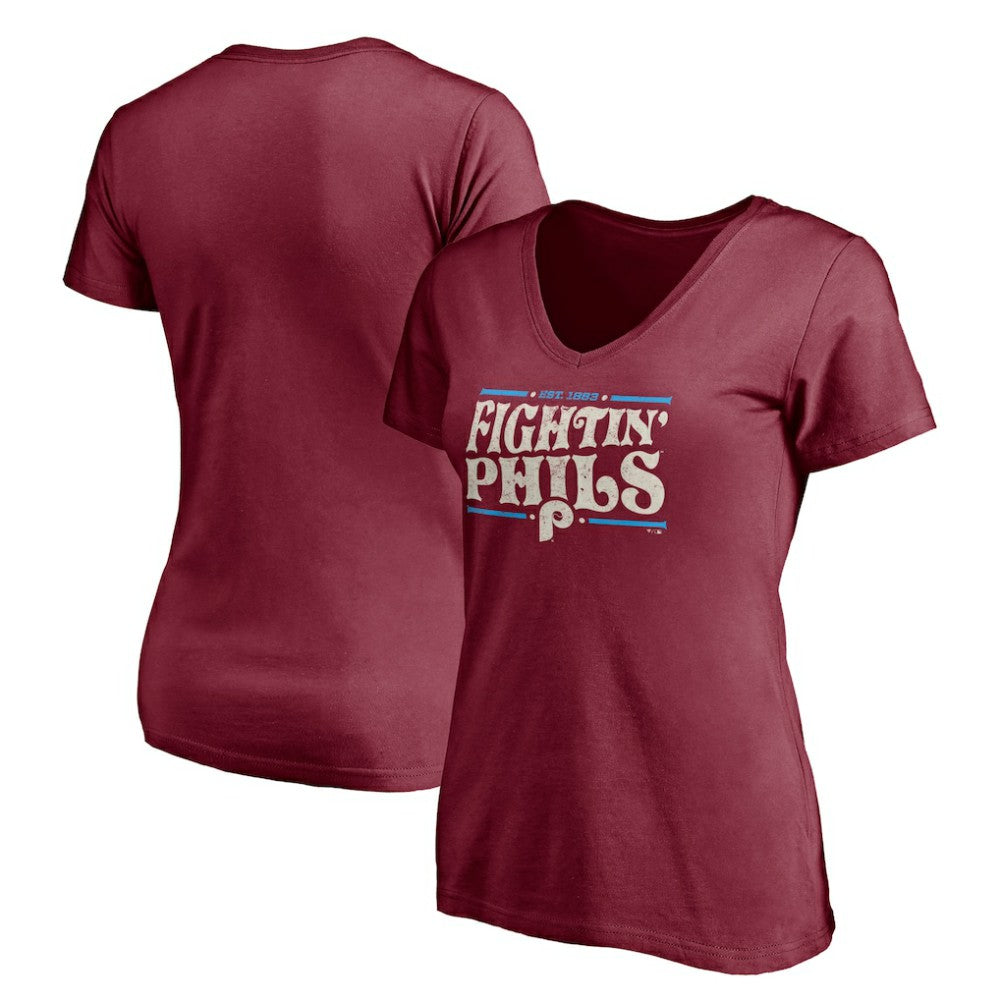 MLB Philadelphia Phillies Women's Fightin' Phils V-Neck T-Shirt