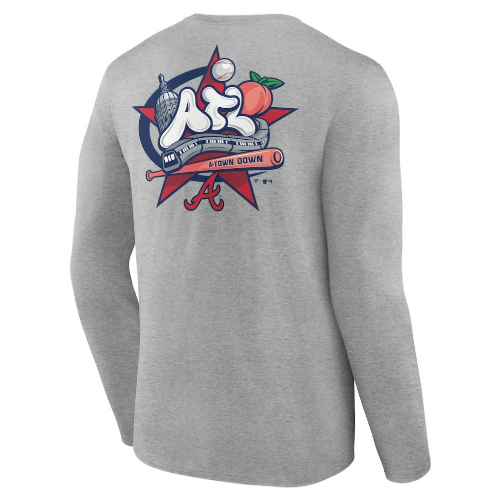 MLB Atlanta Braves Nice Kicks Long Sleeve T-Shirt