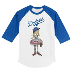 MLB Los Angeles Dodgers Tiny Turnip Youth Babes 3/4-Sleeve Raglan T-Shirt
