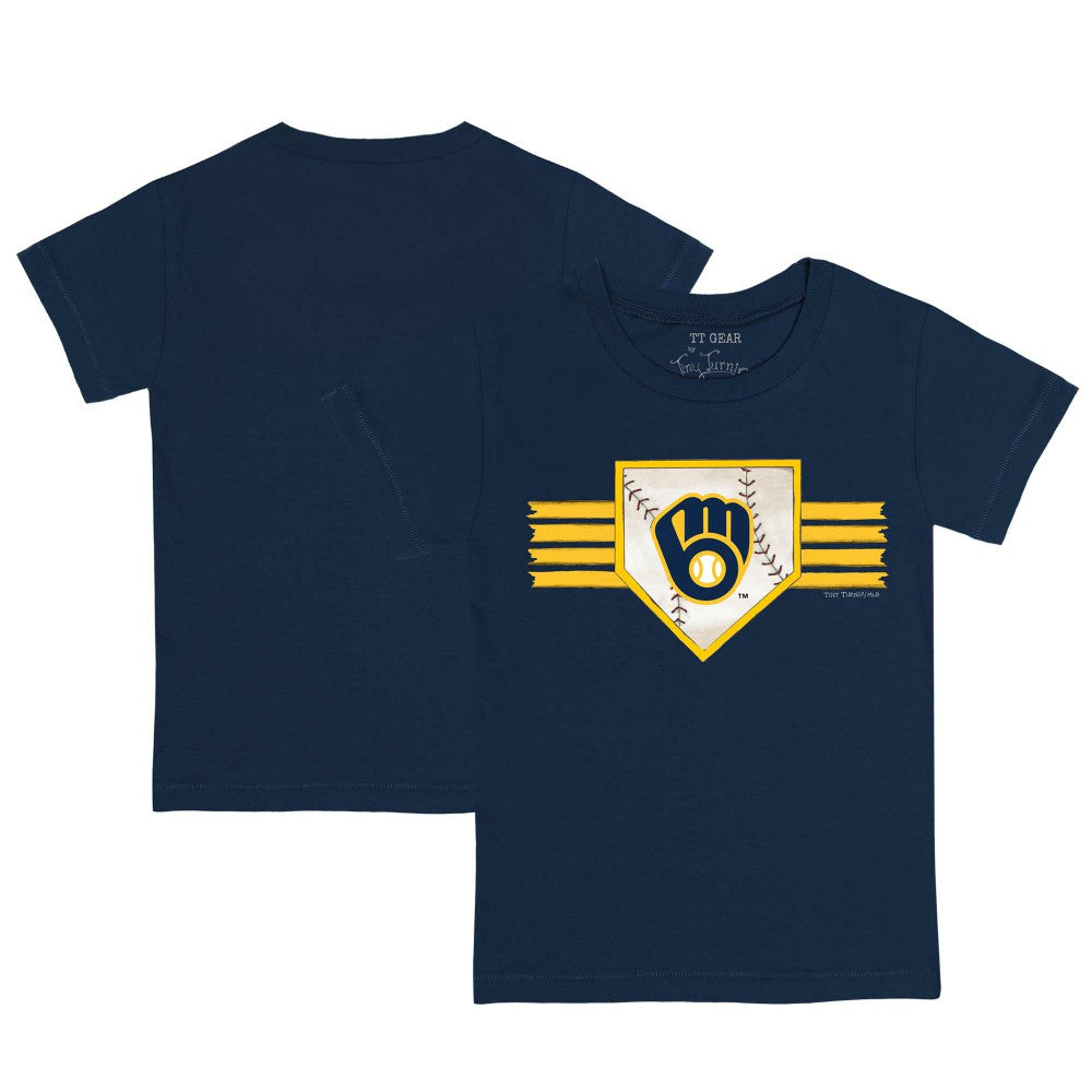 MLB Milwaukee Brewers Tiny Turnip Youth Base Stripe T-Shirt