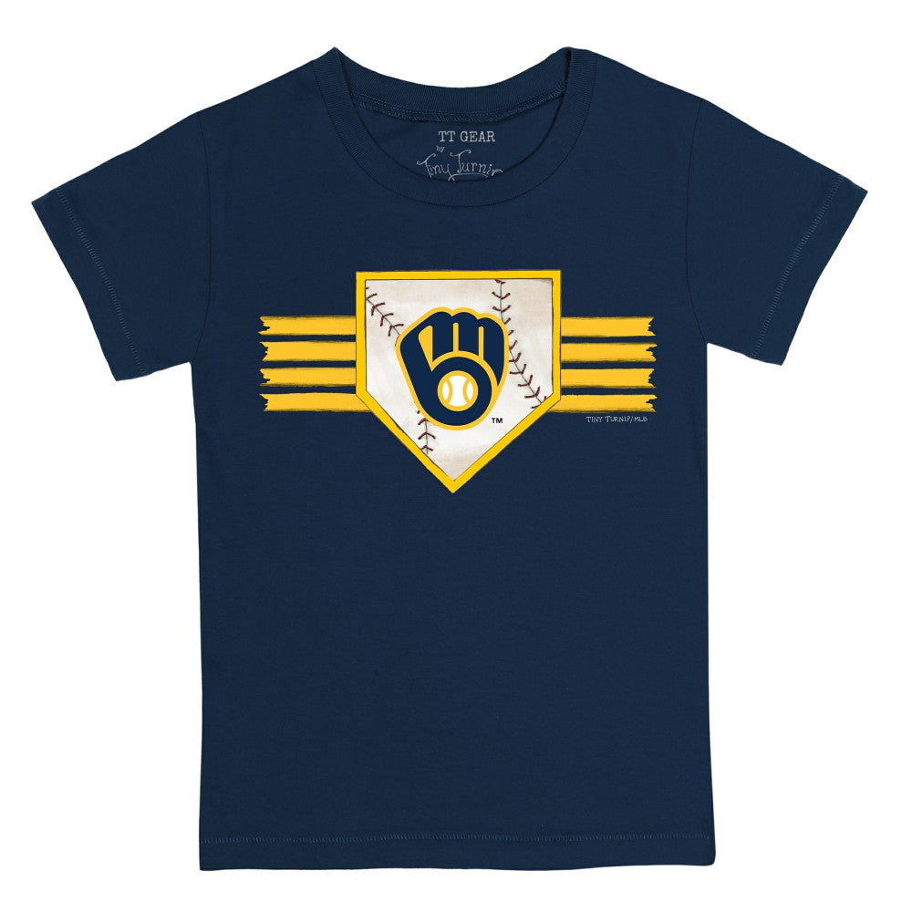 MLB Milwaukee Brewers Tiny Turnip Youth Base Stripe T-Shirt