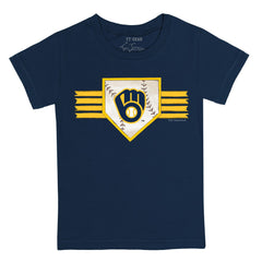 MLB Milwaukee Brewers Tiny Turnip Youth Base Stripe T-Shirt