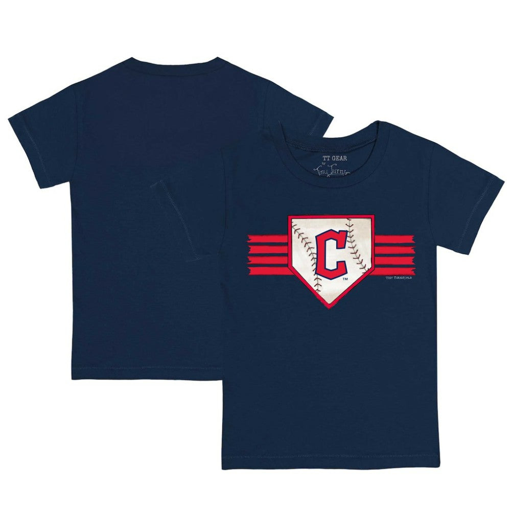 MLB Cleveland Guardians Tiny Turnip Youth Base Stripe T-Shirt