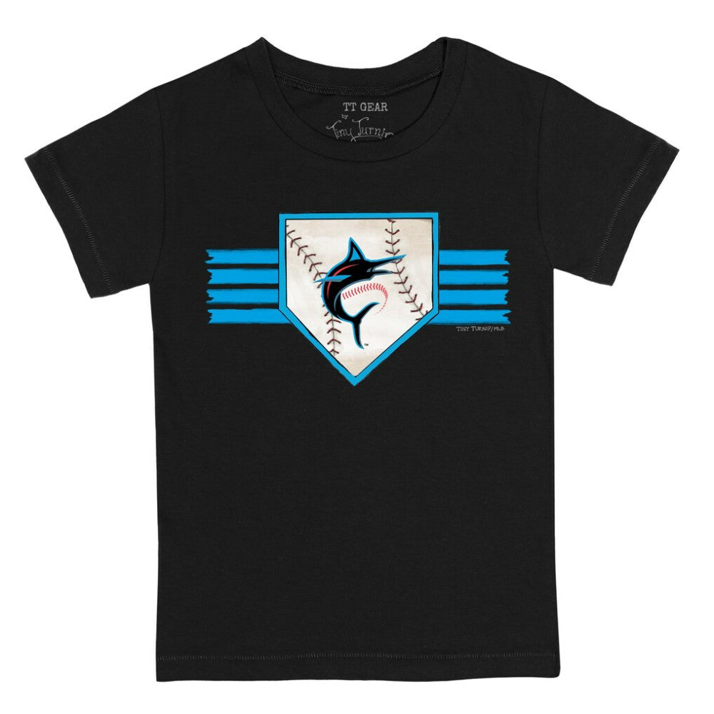 MLB Miami Marlins Tiny Turnip Youth Base Stripe T-Shirt