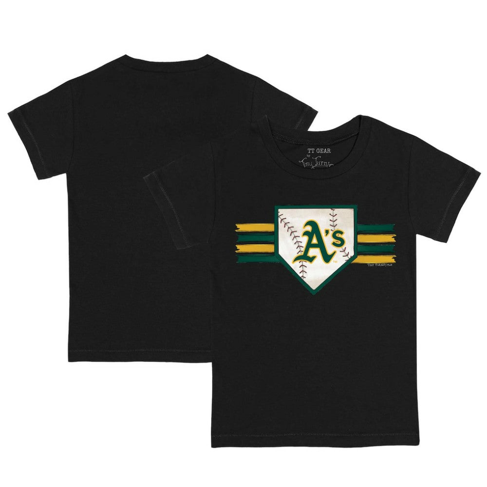 MLB Athletics Tiny Turnip Youth Base Stripe T-Shirt