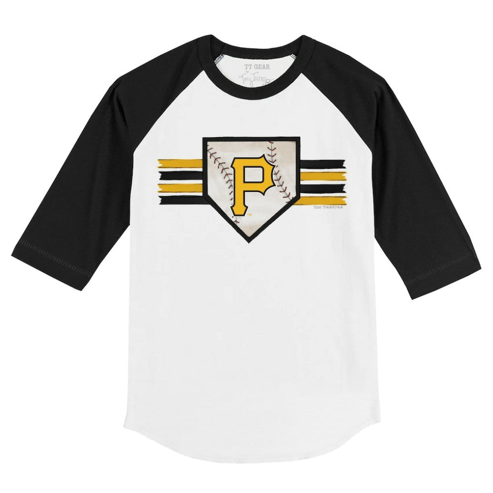 MLB Pittsburgh Pirates Tiny Turnip Youth Base Stripe 3/4-Sleeve Raglan T-Shirt