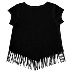 MLB Arizona Diamondbacks Tiny Turnip Girls Youth Baseball Bow Fringe T-Shirt