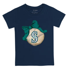 MLB Seattle Mariners Tiny Turnip Youth Baseball Bow T-Shirt