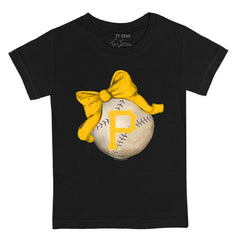 MLB Pittsburgh Pirates Tiny Turnip Youth Baseball Bow T-Shirt