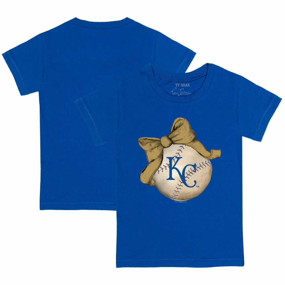 MLB Kansas City Royals Tiny Turnip Youth Baseball Bow T-Shirt