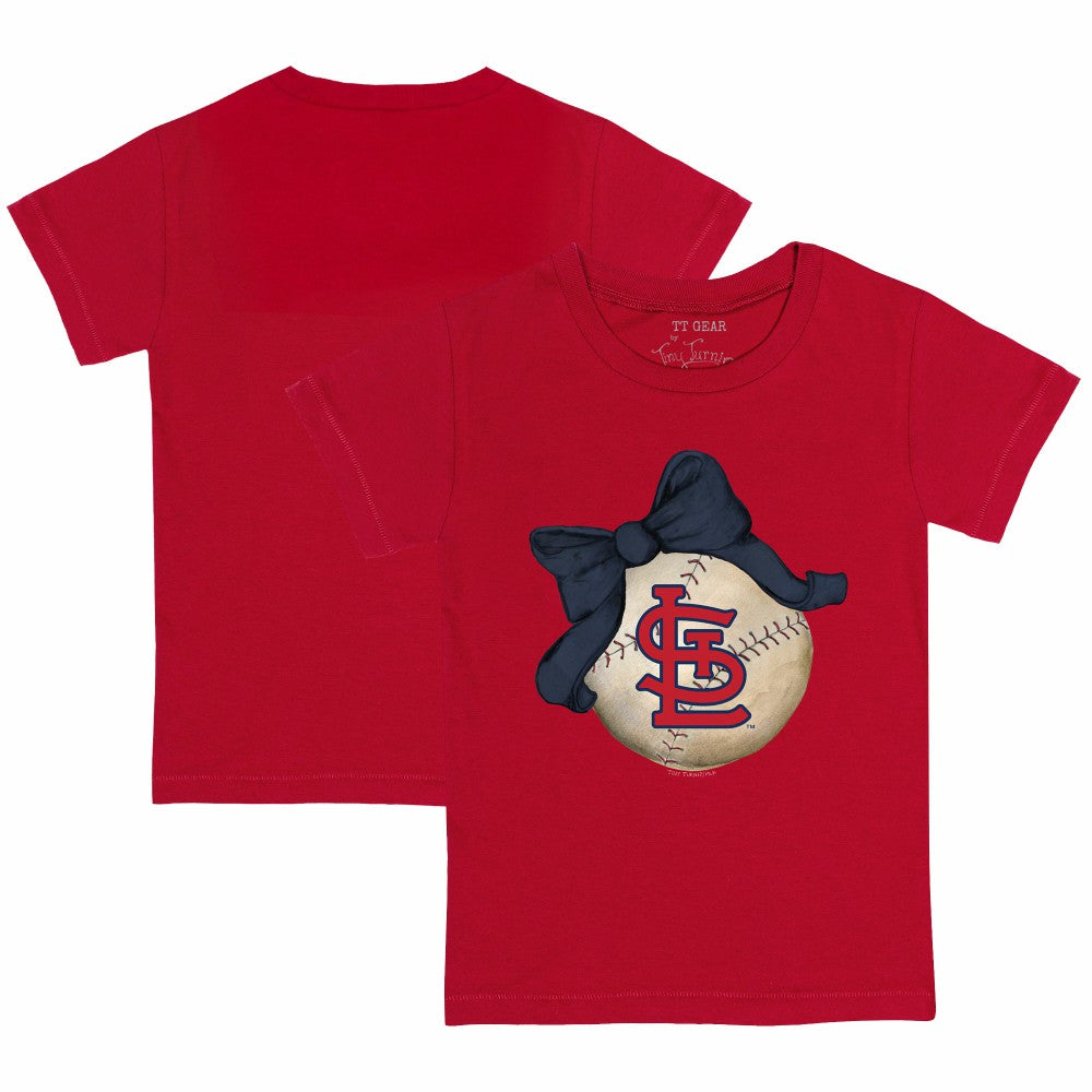 MLB St. Louis Cardinals Tiny Turnip Youth Baseball Bow T-Shirt