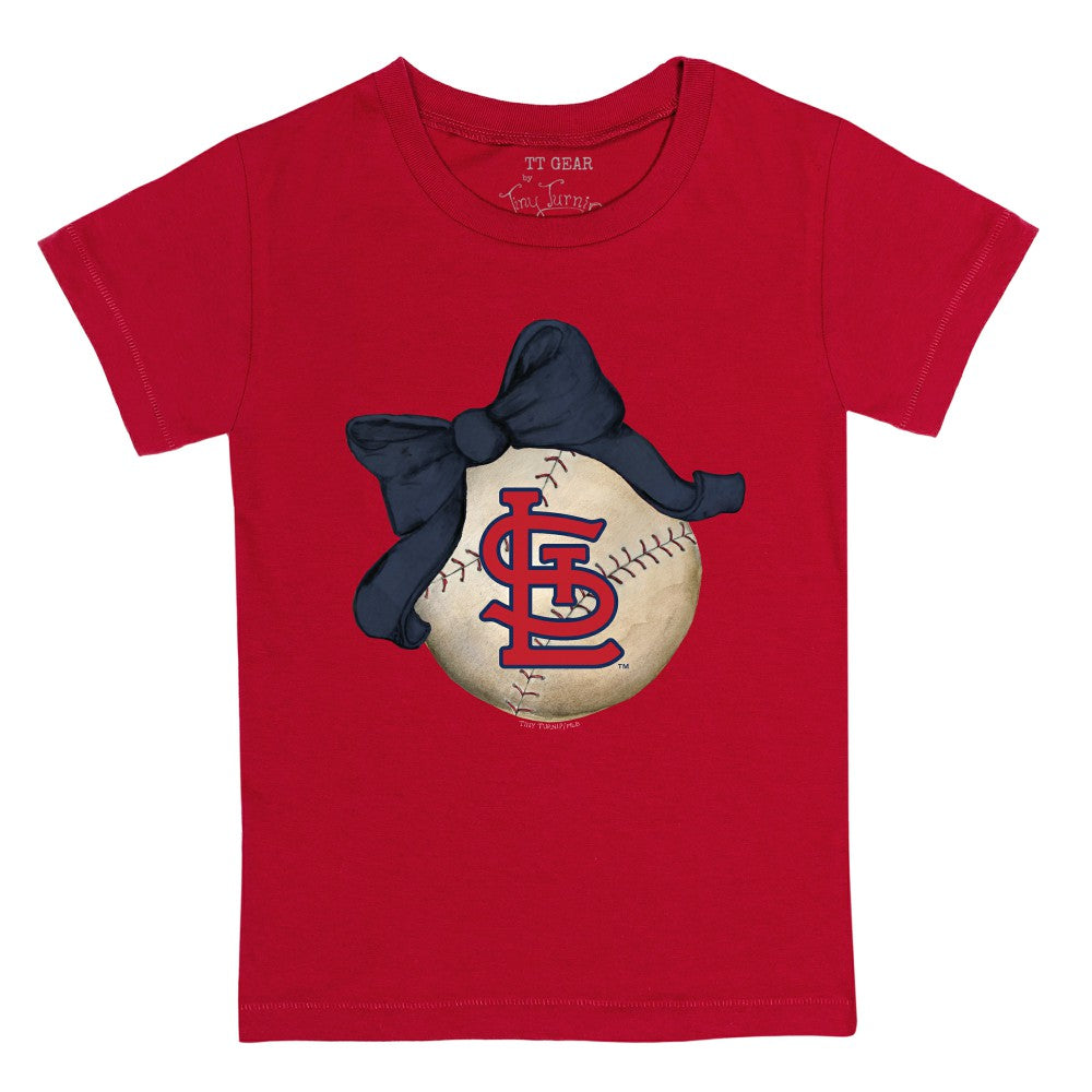MLB St. Louis Cardinals Tiny Turnip Youth Baseball Bow T-Shirt