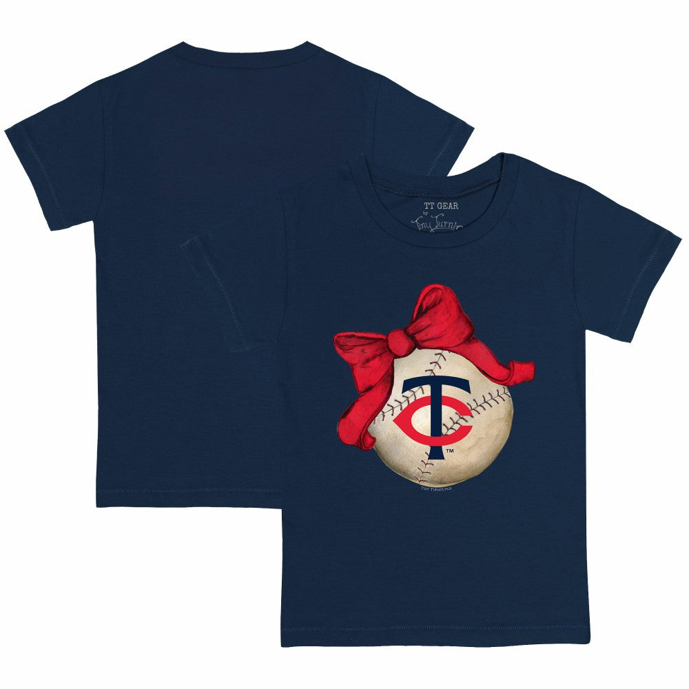 MLB Minnesota Twins Tiny Turnip Youth Baseball Bow T-Shirt