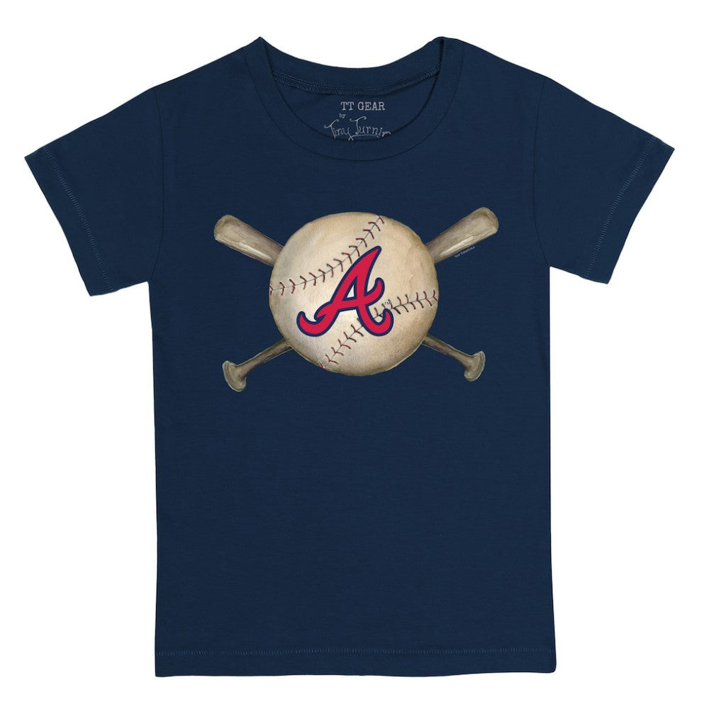 MLB Atlanta Braves Tiny Turnip Youth Baseball Cross Bats T-Shirt