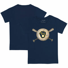MLB Milwaukee Brewers Tiny Turnip Youth Baseball Cross Bats T-Shirt