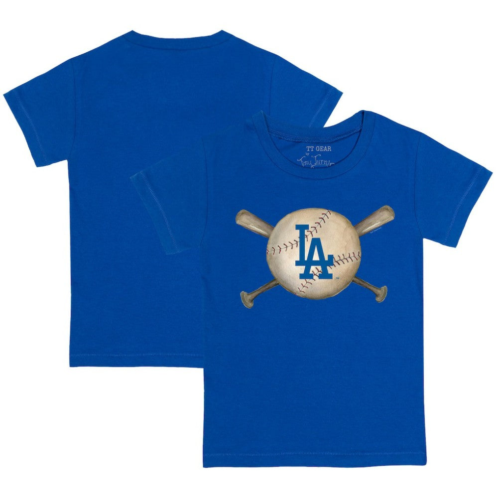 MLB Los Angeles Dodgers Tiny Turnip Youth Baseball Cross Bats T-Shirt