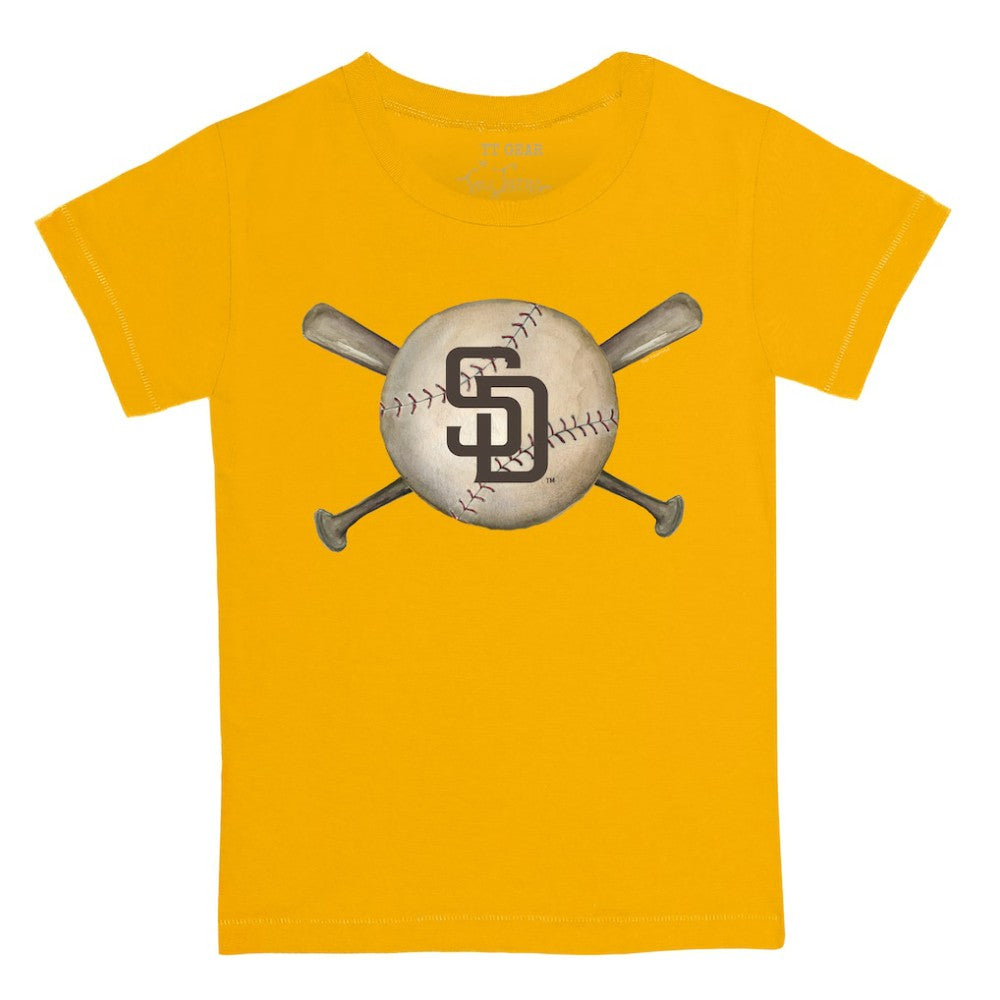 MLB San Diego Padres Tiny Turnip Youth Baseball Cross Bats T-Shirt