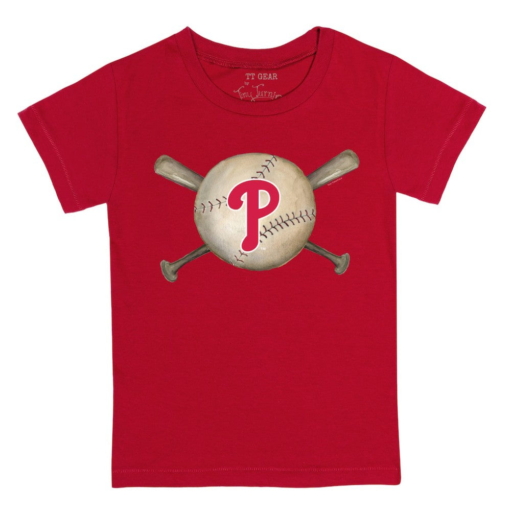 MLB Philadelphia Phillies Tiny Turnip Youth Baseball Cross Bats T-Shirt