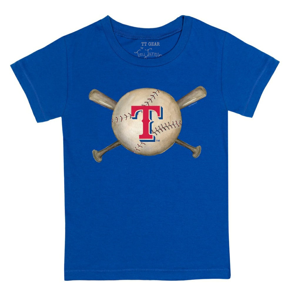 MLB Texas Rangers Tiny Turnip Youth Baseball Cross Bats T-Shirt