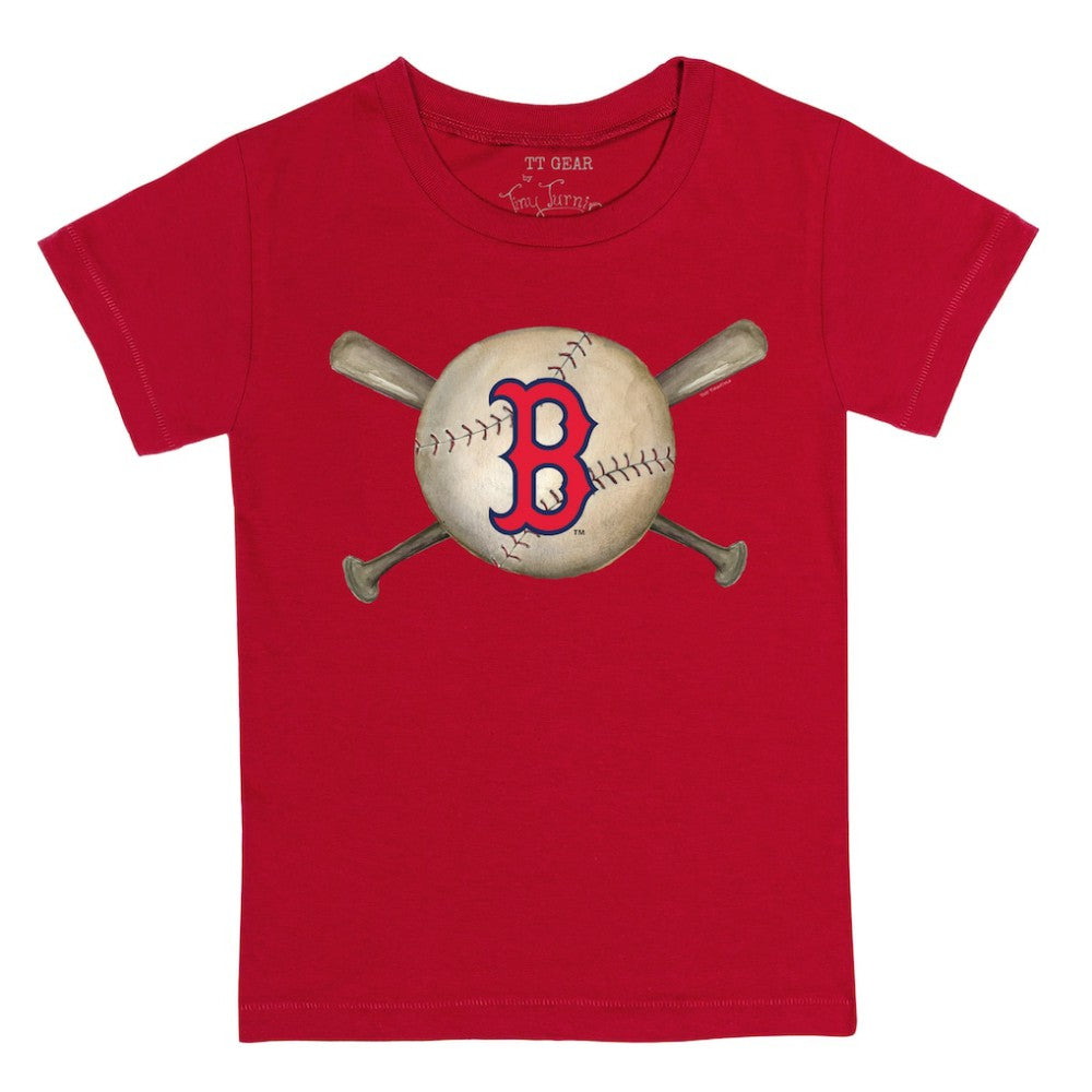 MLB Boston Red Sox Tiny Turnip Youth Baseball Cross Bats T-Shirt