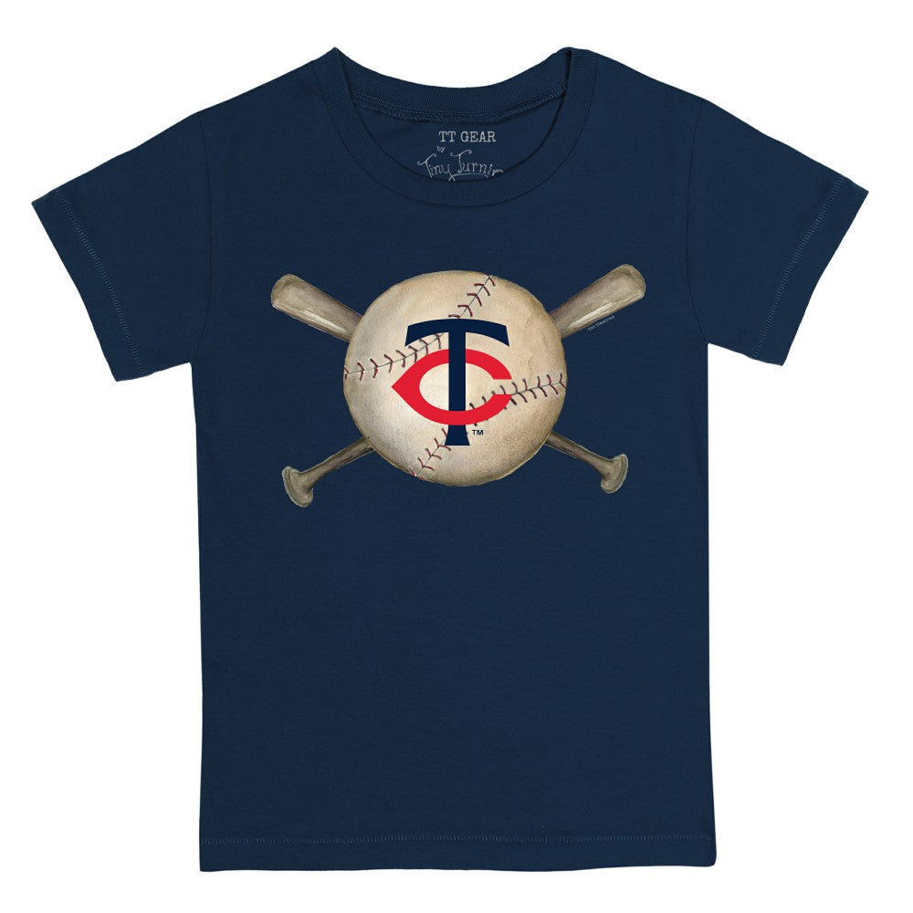 MLB Minnesota Twins Tiny Turnip Youth Baseball Cross Bats T-Shirt