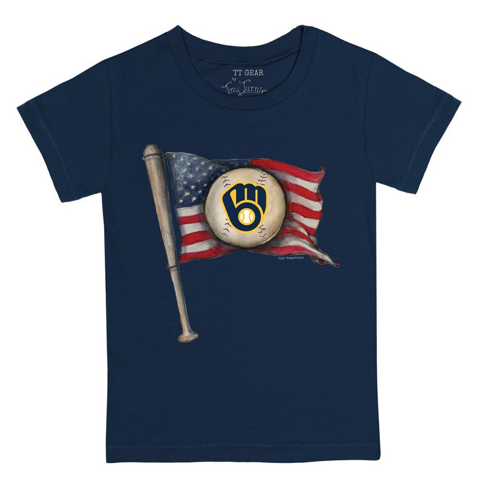 MLB Milwaukee Brewers Tiny Turnip Youth Baseball Flag T-Shirt