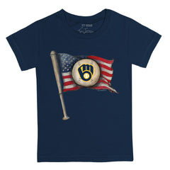 MLB Milwaukee Brewers Tiny Turnip Youth Baseball Flag T-Shirt