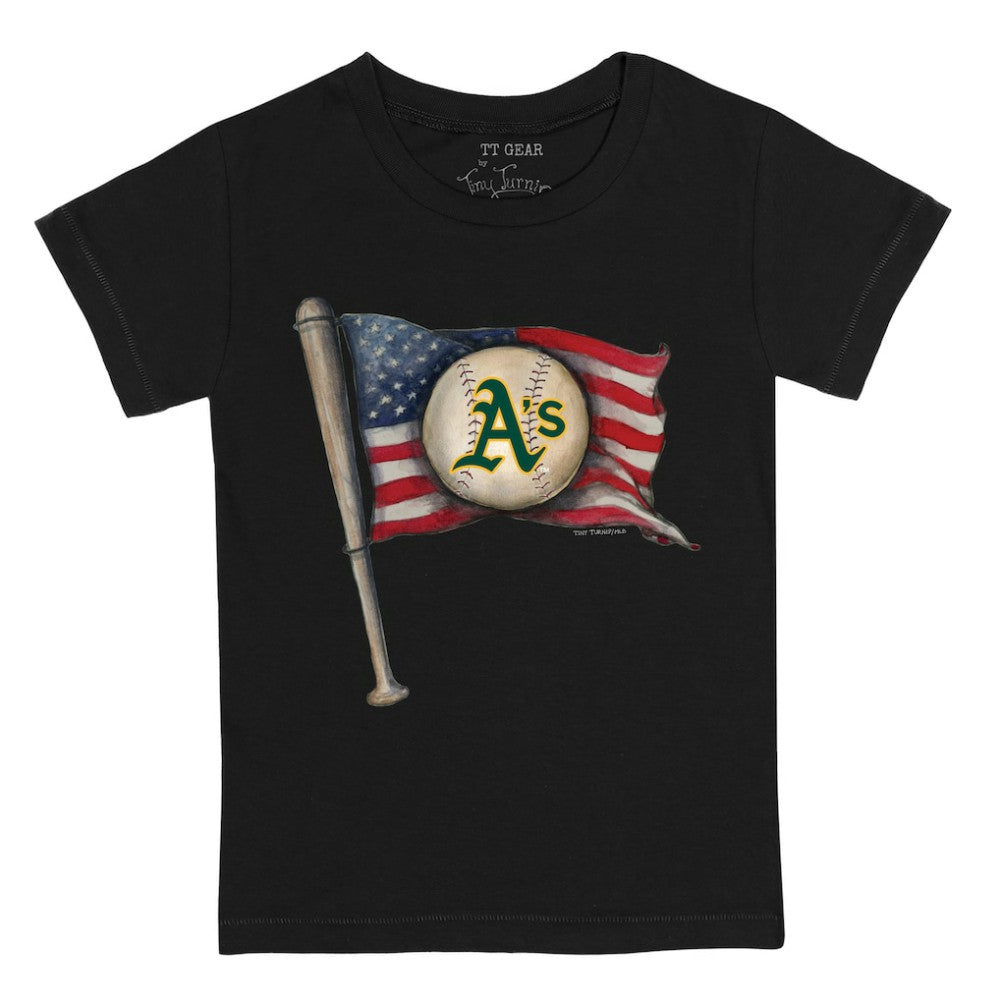 MLB Athletics Tiny Turnip Youth Baseball Flag T-Shirt