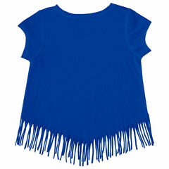 MLB Los Angeles Dodgers Tiny Turnip Girls Youth Baseball Love Fringe T-Shirt