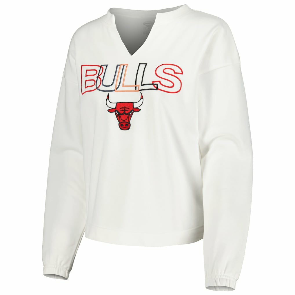 NBA Chicago Bulls Concepts Sport Women's Sunray Notch Neck Long Sleeve Top sale