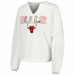 NBA Chicago Bulls Concepts Sport Women's Sunray Notch Neck Long Sleeve Top sale