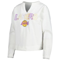 NBA Los Angeles Lakers Concepts Sport Women's Sunray Notch Neck Long Sleeve Top
